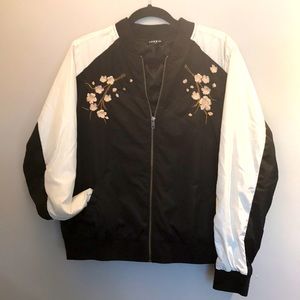 Torrid Embroidered Skull and Flower Jacket